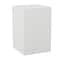 White Contemporary Garden Stool, 17" x 17" x 24"